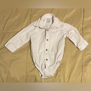 Carter's Purple Striped Long Sleeve Bodysuit